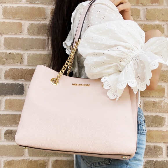 Michael Kors large chain tote pebbled leather - Picture 9 of 16